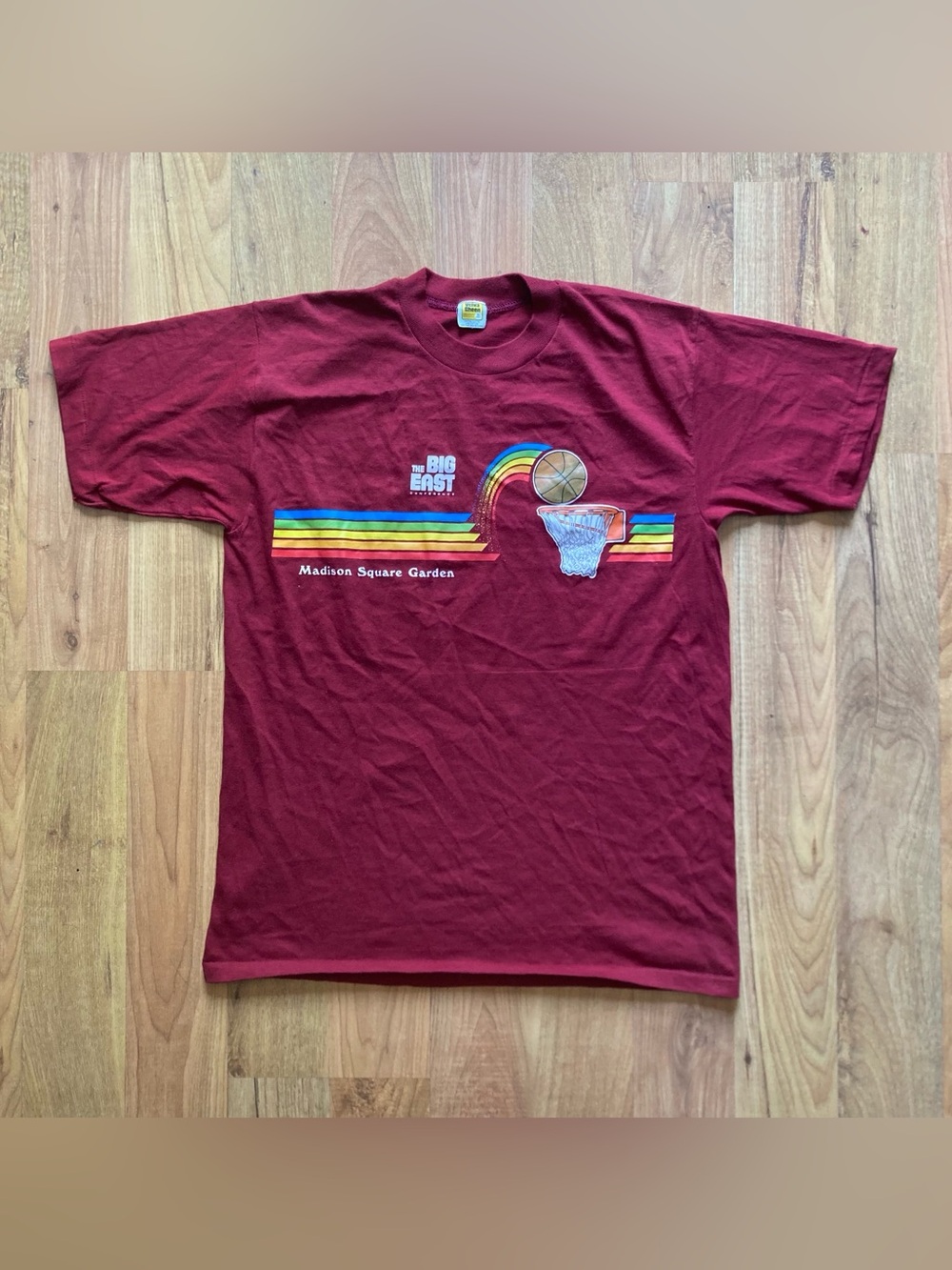 VTG Velva Sheen Big East Madison Square Garden Mens XL Tshirt Single Stitch USA